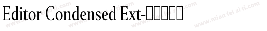 Editor Condensed Ext字体转换